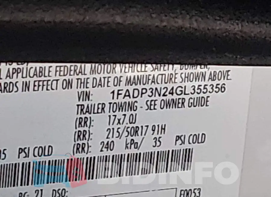 1FADP3N24GL355356 Photo# 9