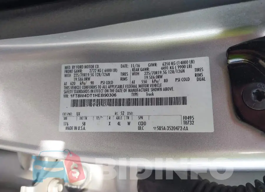 1FT8W4DT1HEB90306 Photo# 8