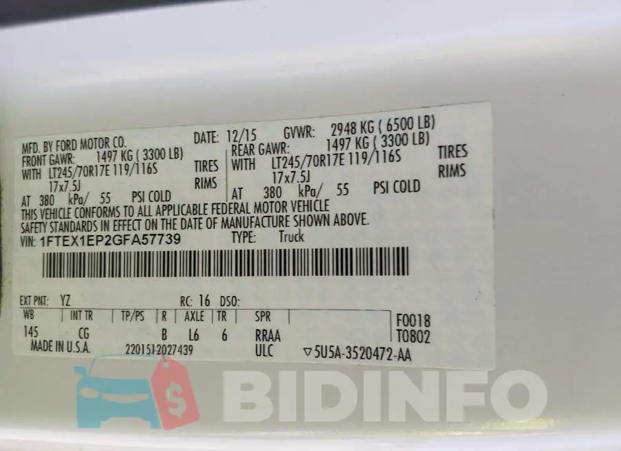 1FTEX1EP2GFA57739 Photo# 4