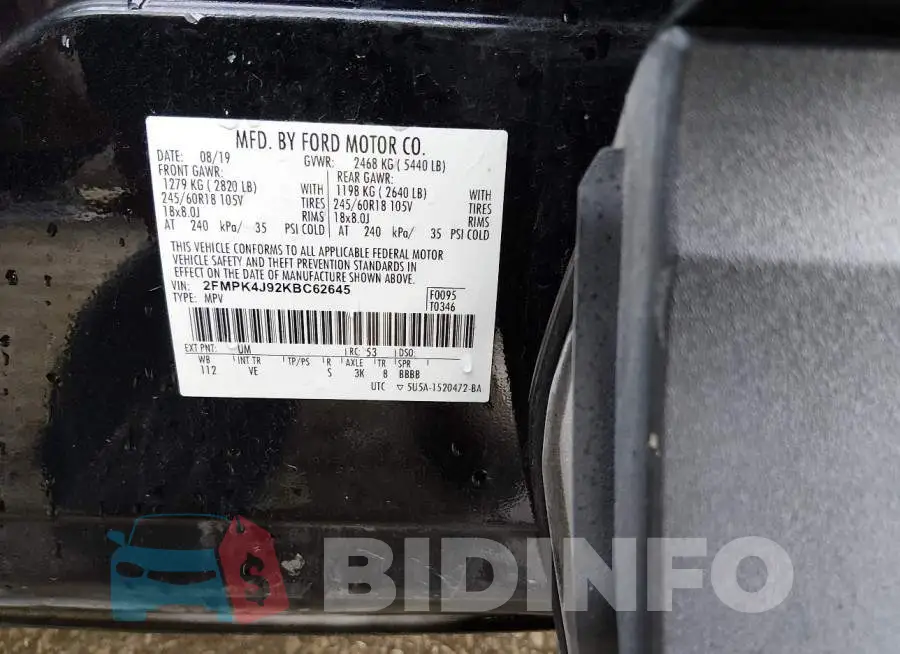 2FMPK4J92KBC62645 Photo# 9