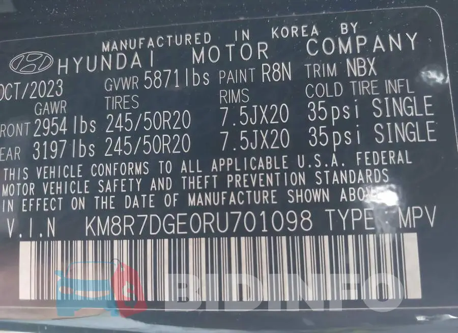 KM8R7DGE0RU701098 Photo# 9