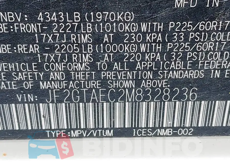 JF2GTAEC2M8328236 Photo# 9