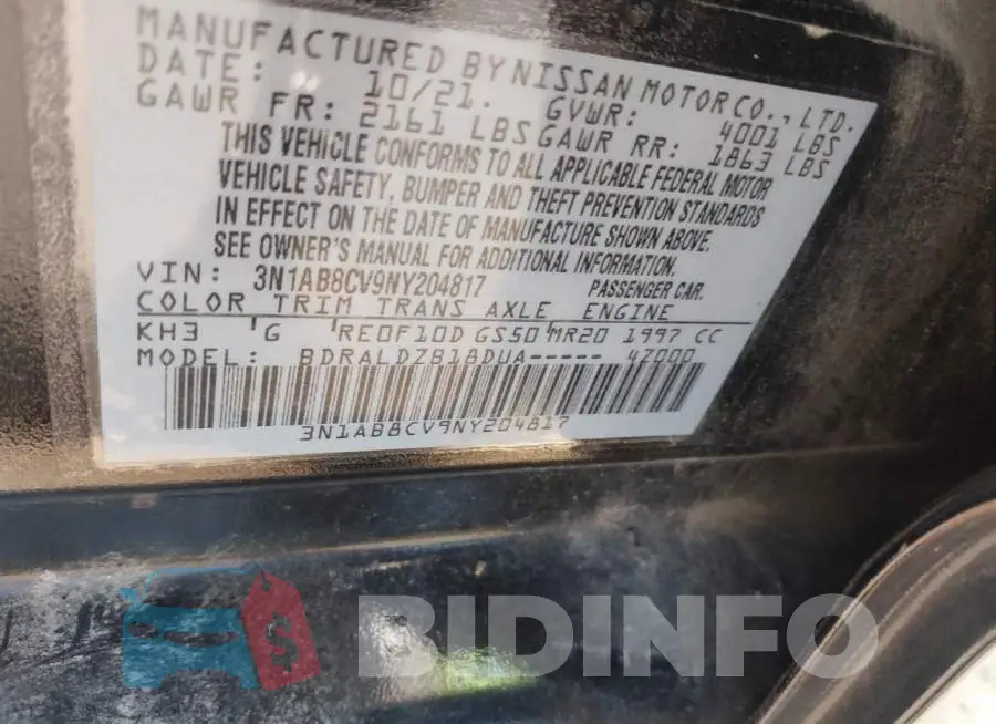 3N1AB8CV9NY204817 Photo# 9