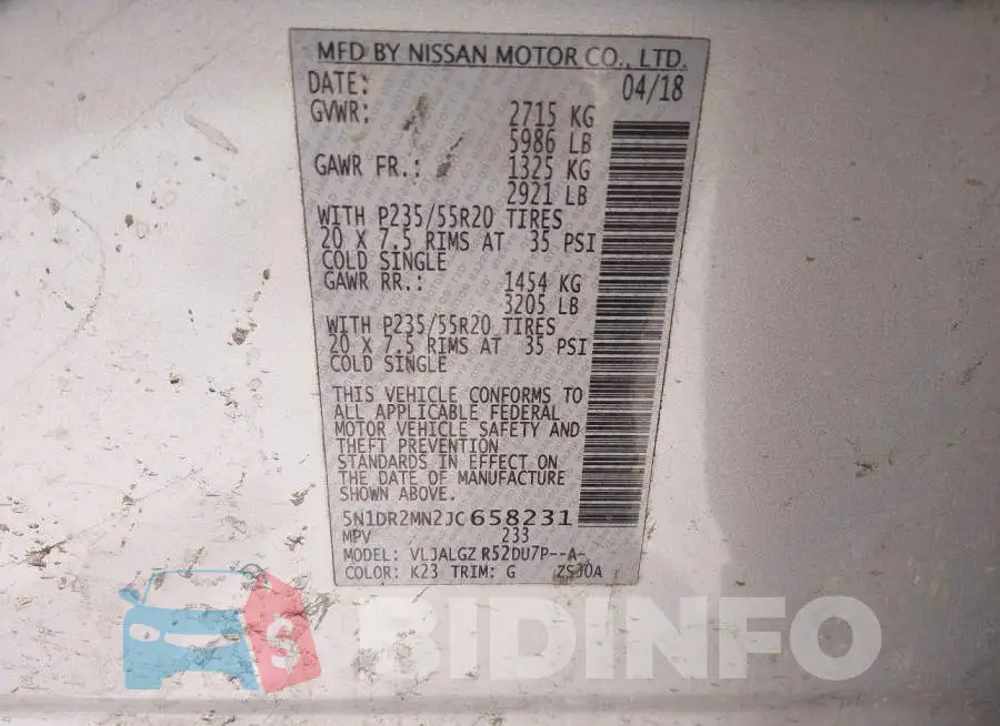 5N1DR2MN2JC658231 Photo# 9