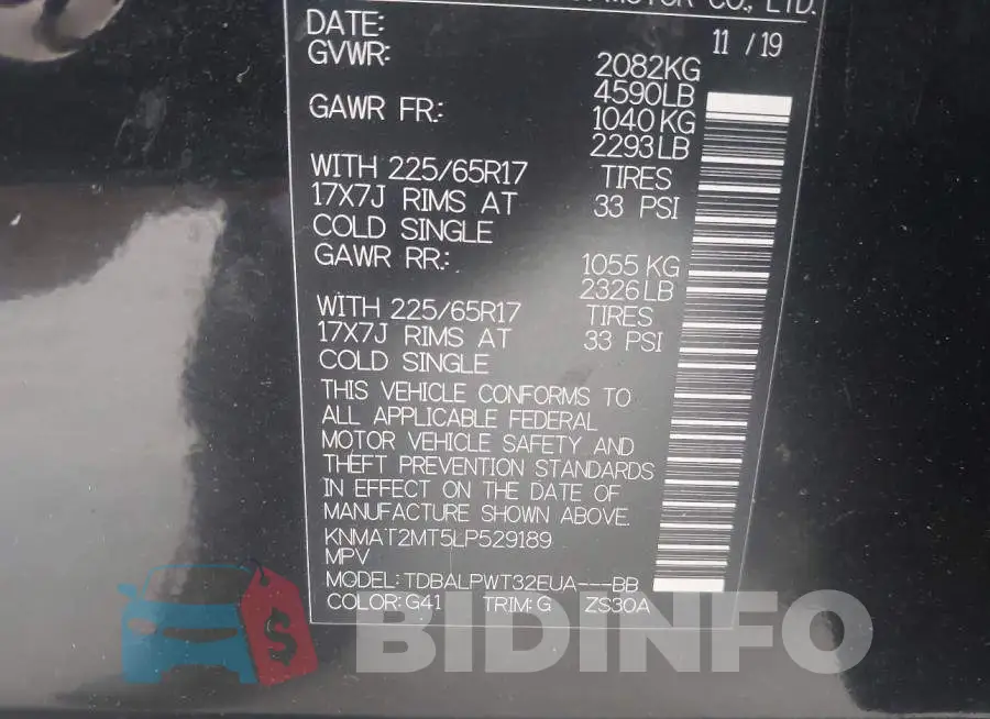 KNMAT2MT5LP529189 Photo# 9