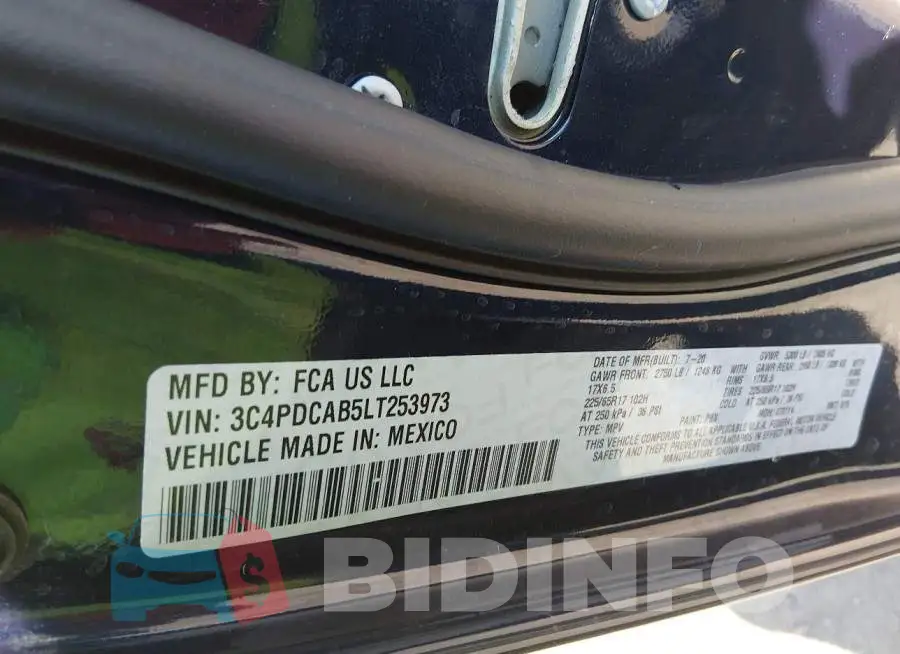3C4PDCAB5LT253973 Photo# 9