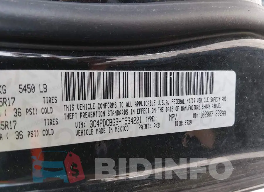 3C4PDCBG3HT534221 Photo# 9