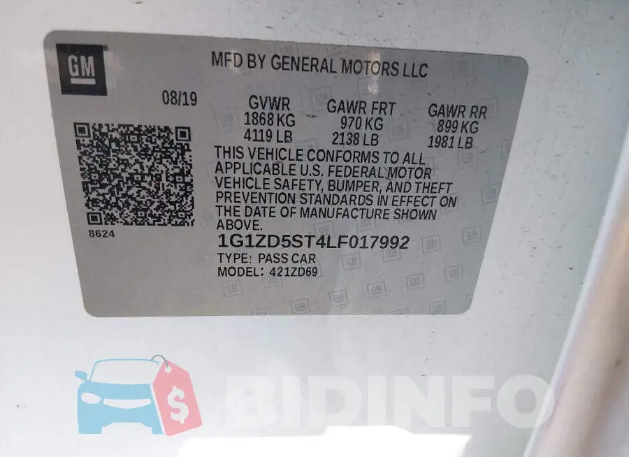 1G1ZD5ST4LF017992 Photo# 9