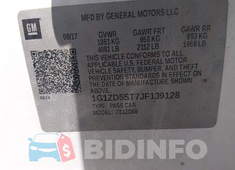 1G1ZD5ST7JF139128 Photo# 9