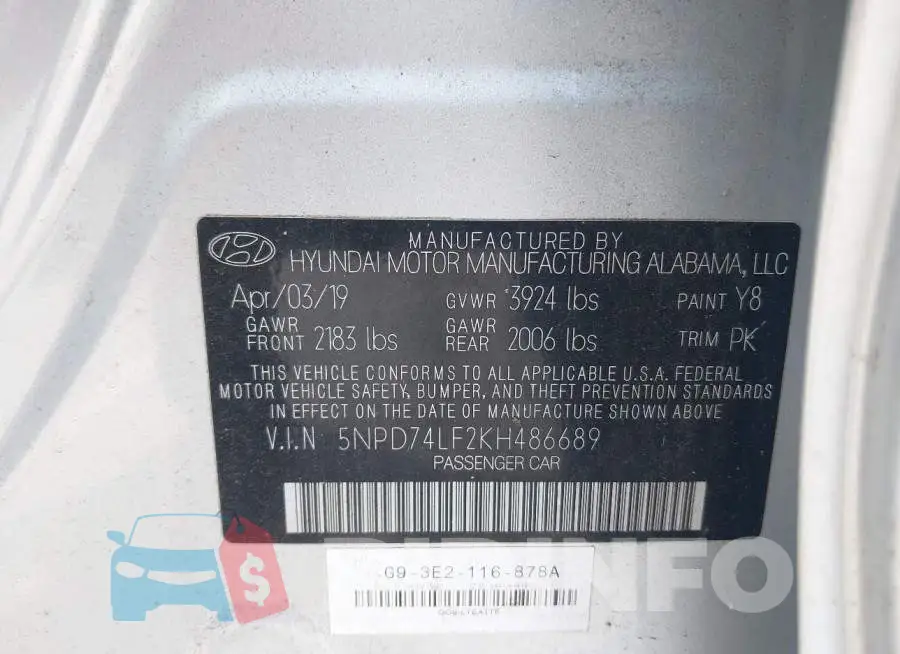 5NPD74LF2KH486689 Photo# 9