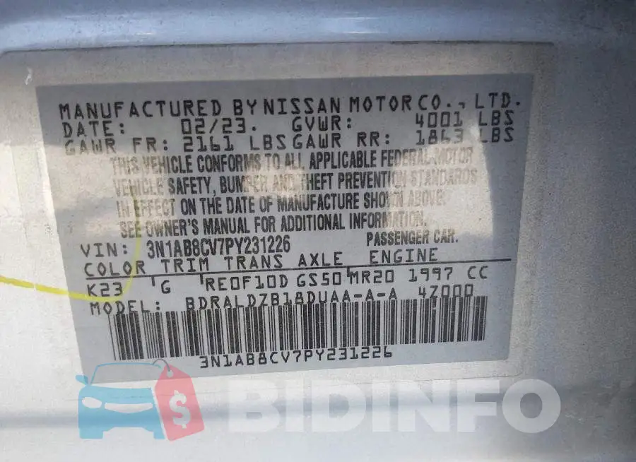 3N1AB8CV7PY231226 Photo# 9