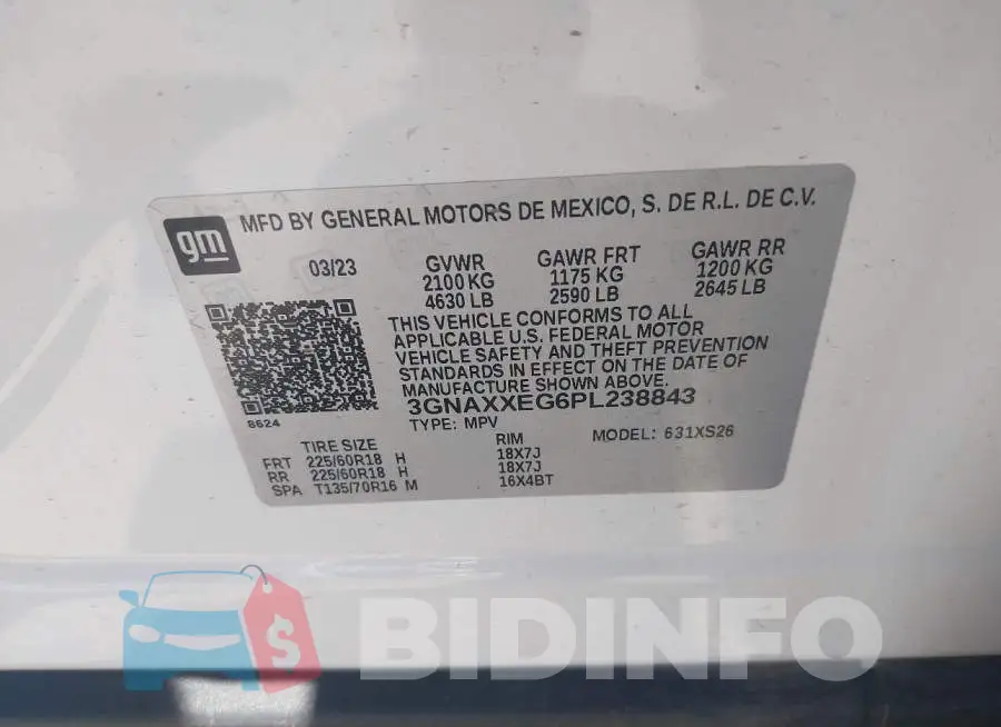 3GNAXXEG6PL238843 Photo# 9