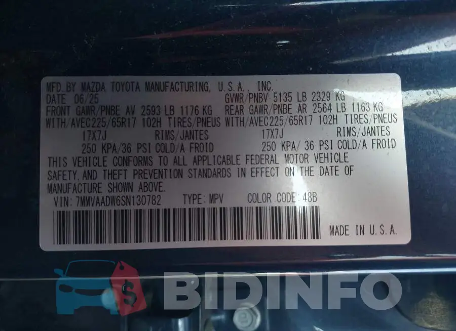 7MMVAADW6SN130782 Photo# 9