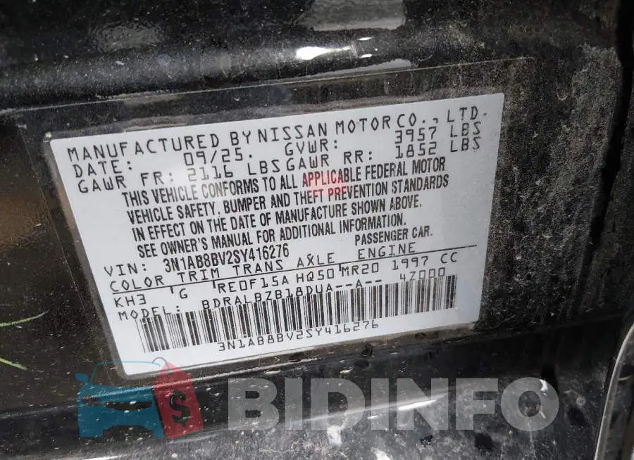 3N1AB8BV2SY416276 Photo# 9