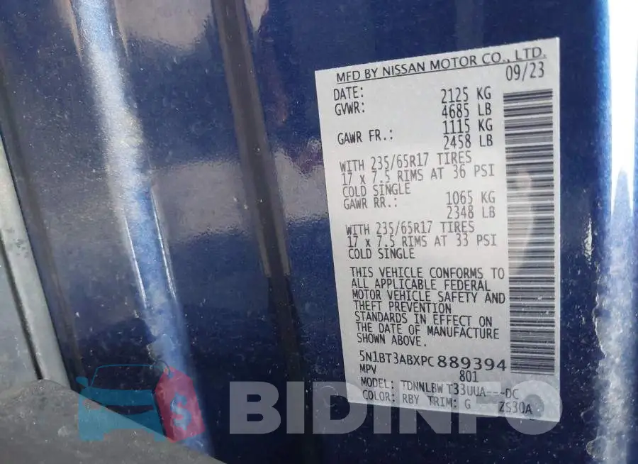 5N1BT3ABXPC889394 Photo# 9