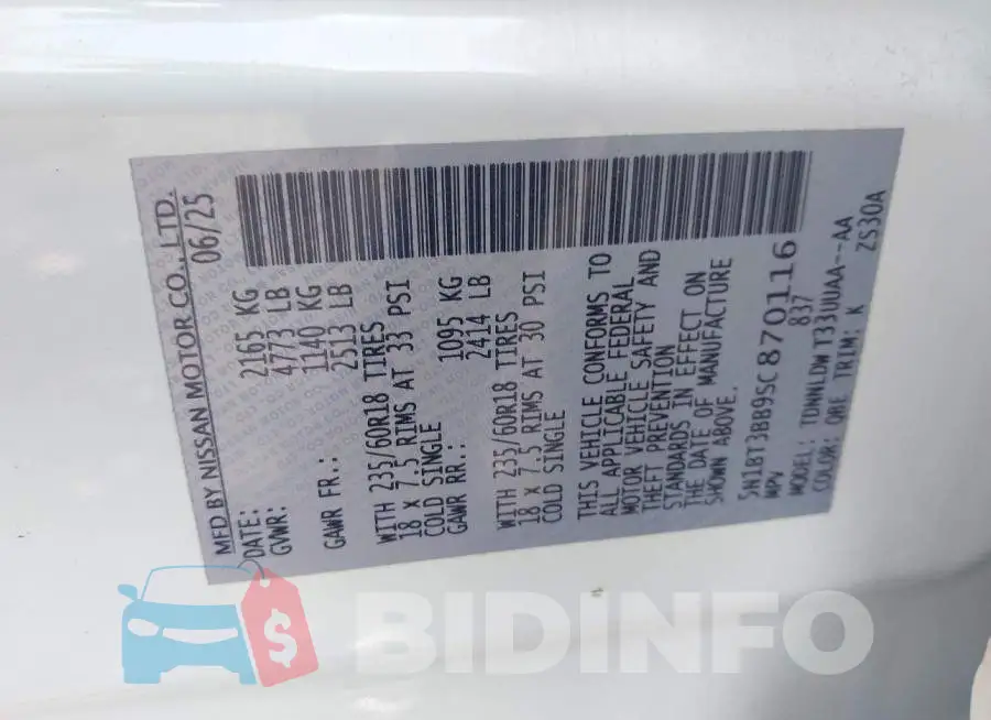 5N1BT3BB9SC870116 Photo# 9