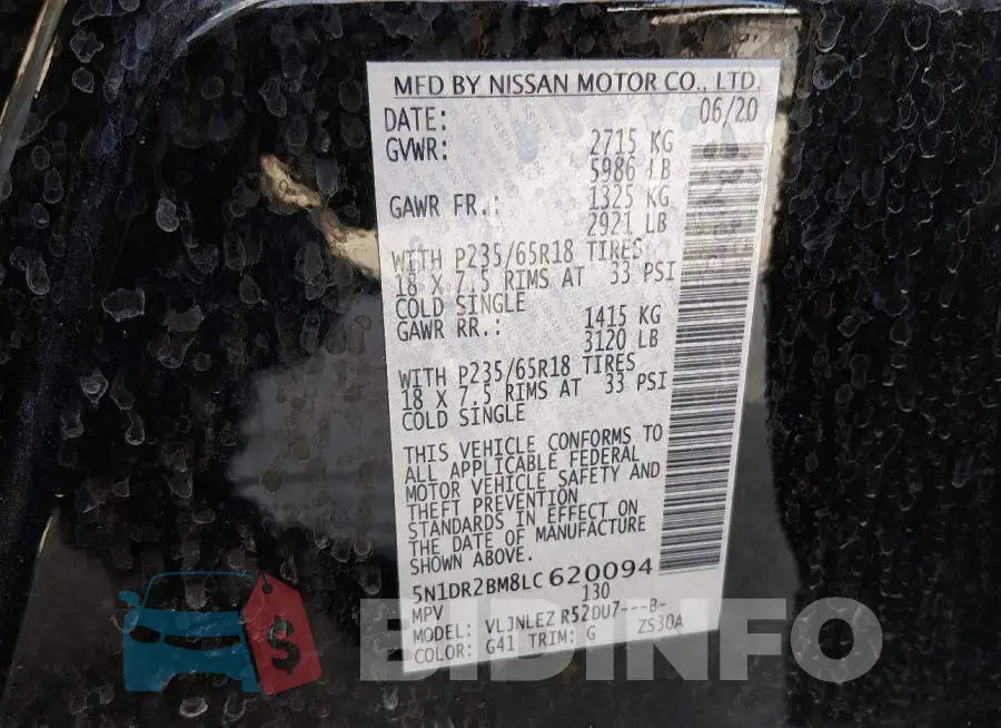 5N1DR2BM8LC620094 Photo# 9