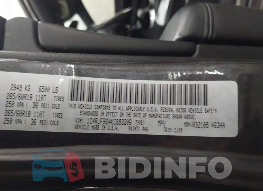 1C4RJFBG4KC693206 Photo# 9