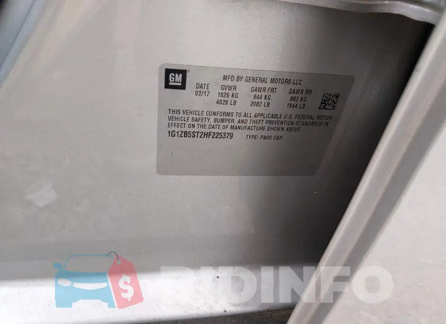 1G1ZB5ST2HF225379 Photo# 9