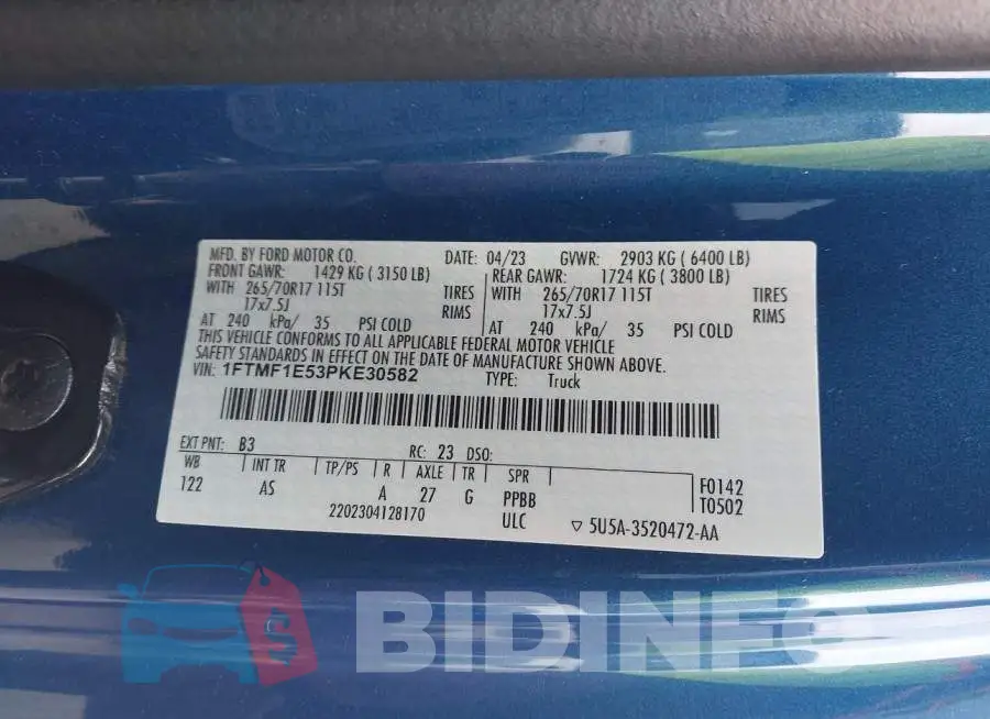 1FTMF1E53PKE30582 Photo# 9