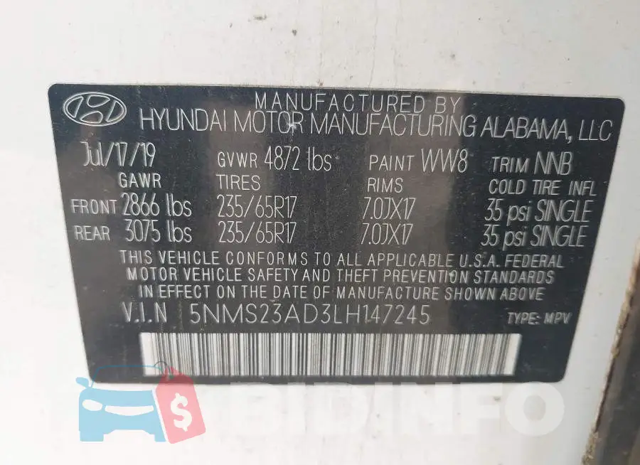 5NMS23AD3LH147245 Photo# 9