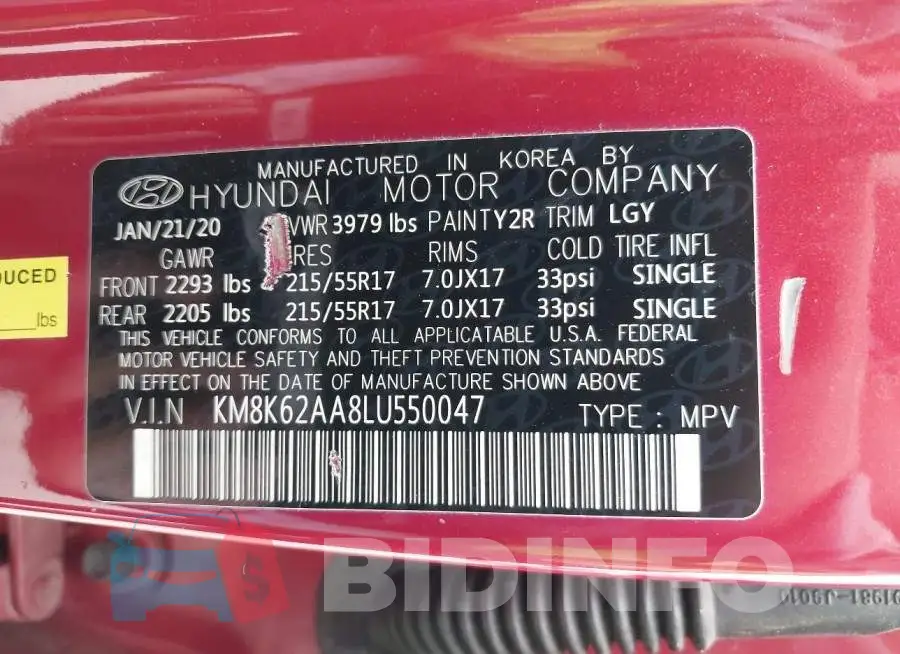 KM8K62AA8LU550047 Photo# 9