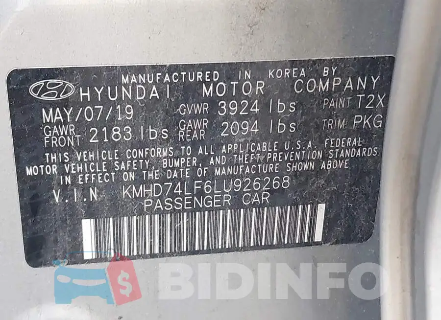 KMHD74LF6LU926268 Photo# 9