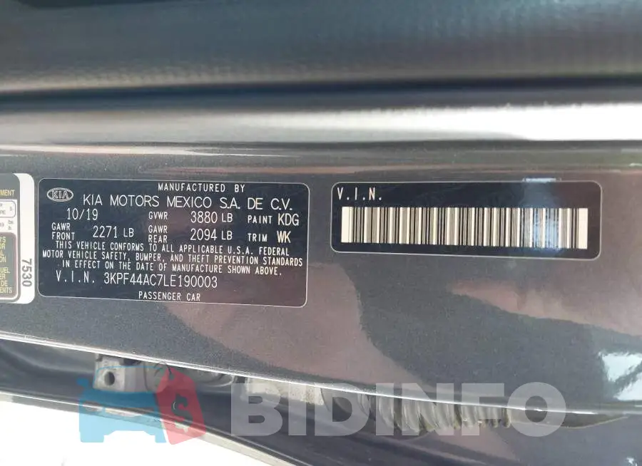 3KPF44AC7LE190003 Photo# 9