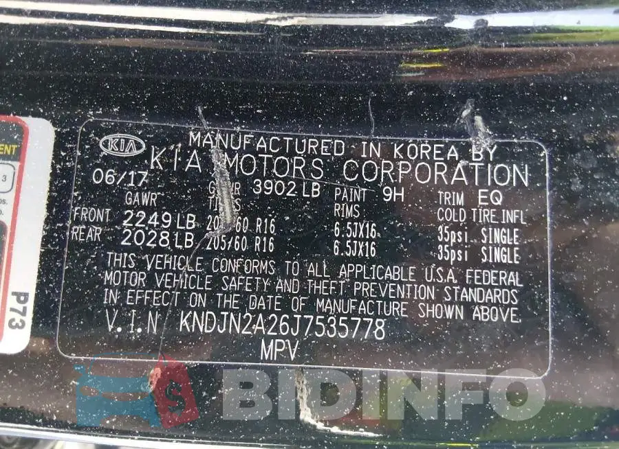 KNDJN2A26J7535778 Photo# 9