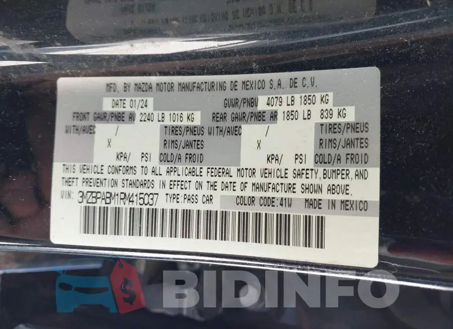 3MZBPABM1RM415037 Photo# 9