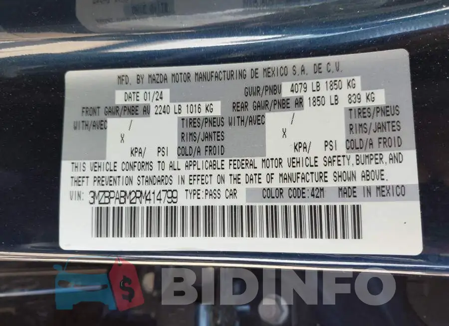 3MZBPABM2RM414799 Photo# 9