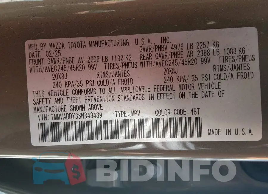 7MMVABDY3SN348489 Photo# 9