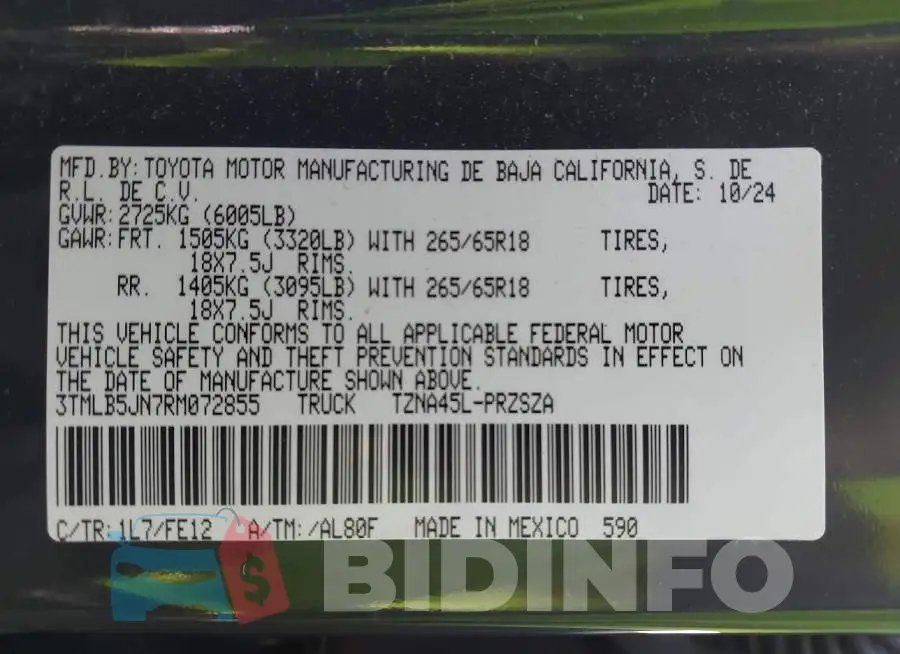 3TMLB5JN7RM072855 Photo# 9