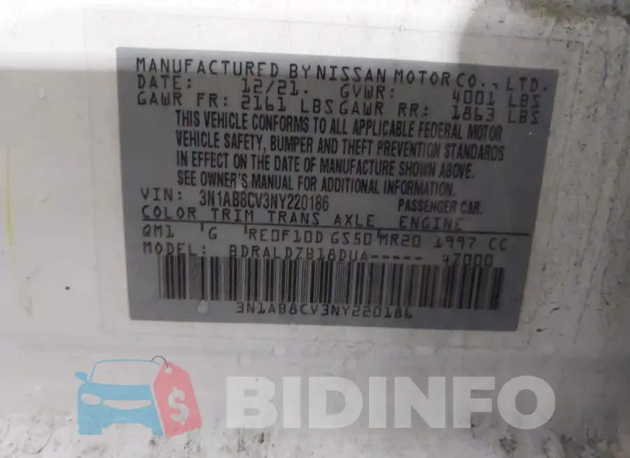 3N1AB8CV3NY220186 Photo# 9