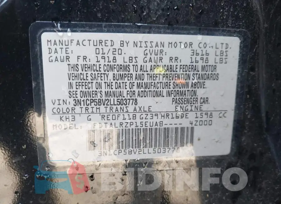 3N1CP5BV2LL503778 Photo# 9