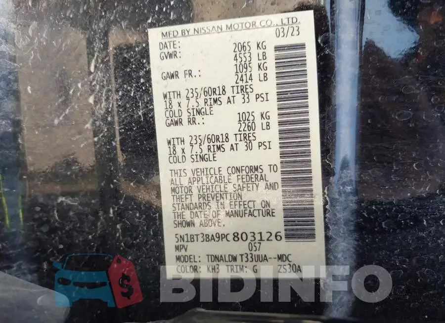 5N1BT3BA9PC803126 Photo# 9