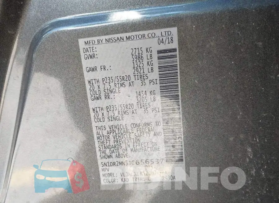 5N1DR2MN5JC656537 Photo# 9
