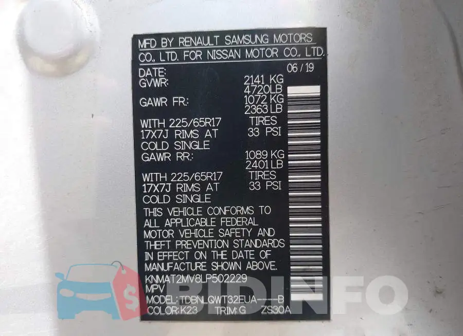 KNMAT2MV8LP502229 Photo# 9