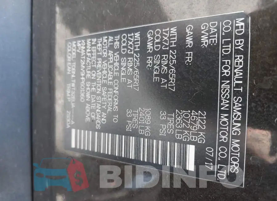 KNMAT2MV9HP601360 Photo# 9