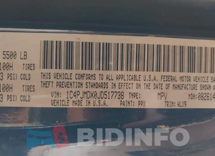 1C4PJMDX0JD517738 Photo# 9