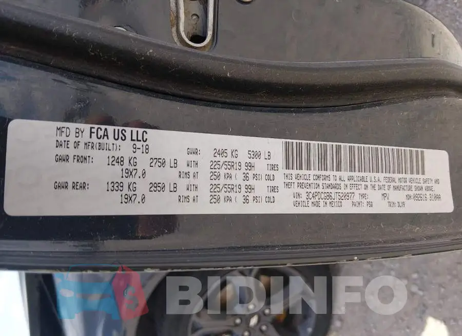3C4PDCGB6JT520977 Photo# 9