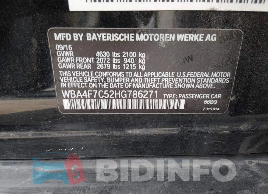 WBA4F7C52HG786271 Photo# 9