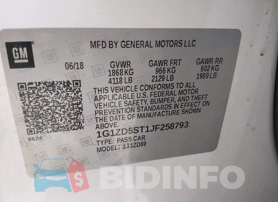 1G1ZD5ST1JF258793 Photo# 9