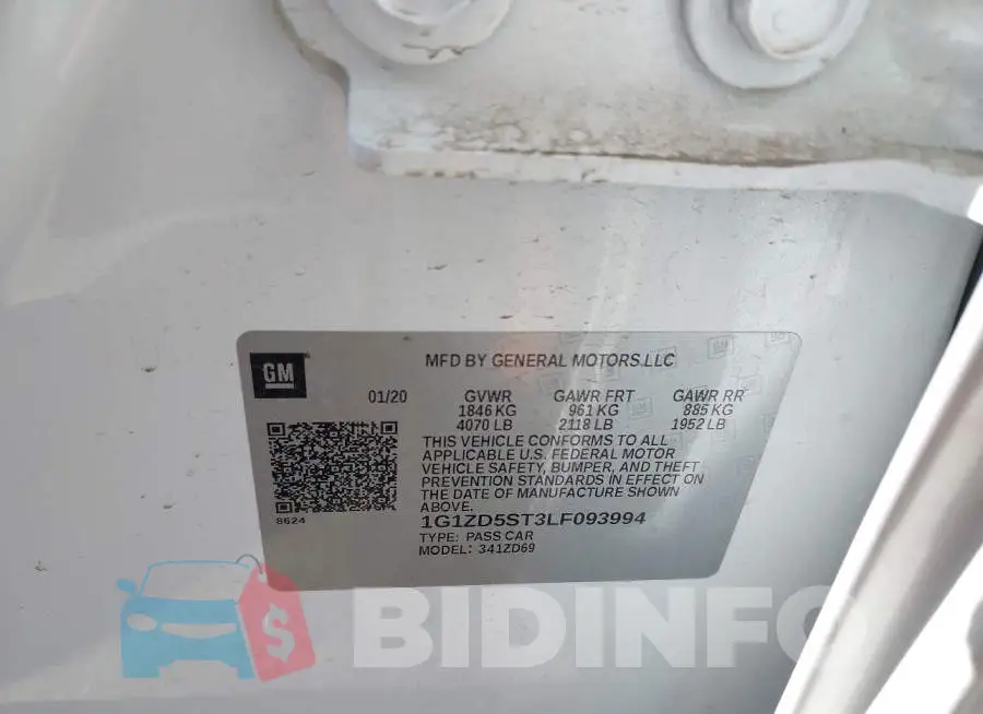 1G1ZD5ST3LF093994 Photo# 9