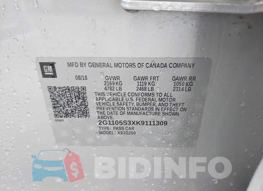 2G1105S3XK9111309 Photo# 9