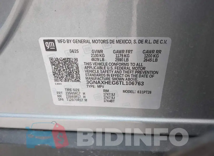 3GNAXHEG6TL106763 Photo# 9