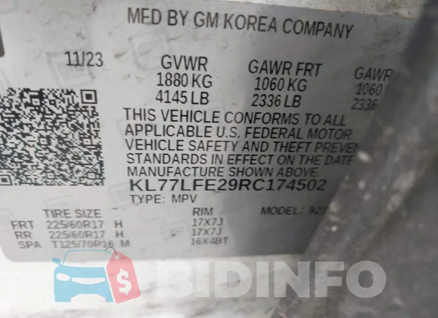 KL77LFE29RC174502 Photo# 9