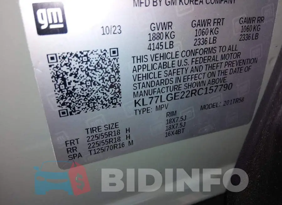 KL77LGE22RC157790 Photo# 9