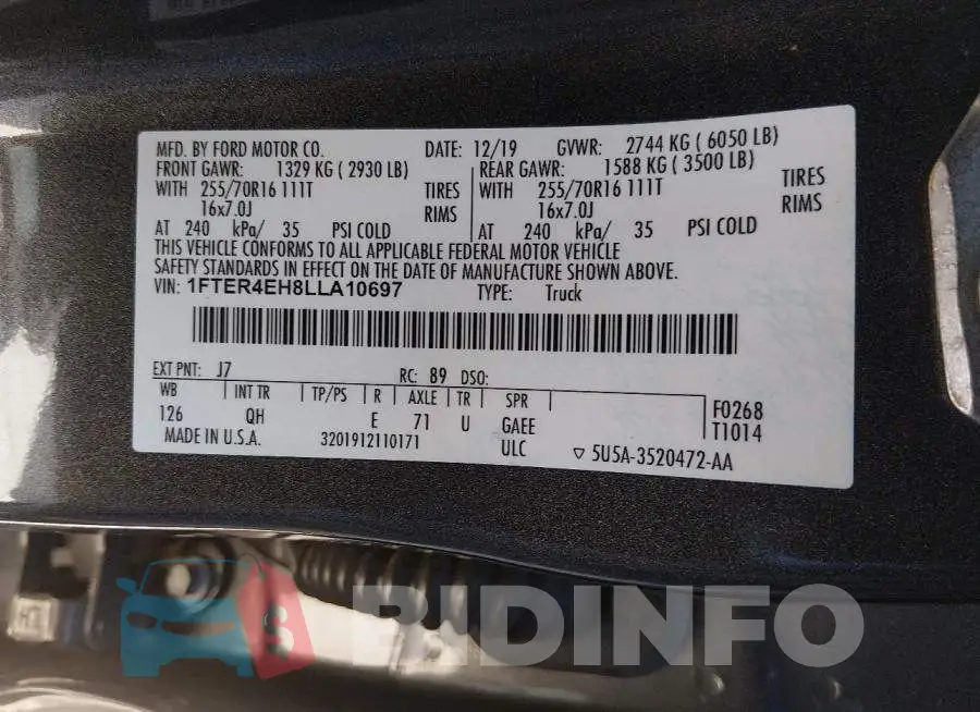 1FTER4EH8LLA10697 Photo# 9