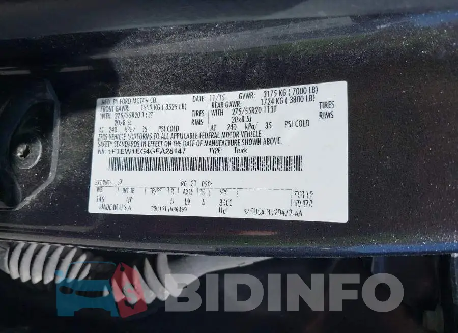 1FTEW1EG4GFA28147 Photo# 9
